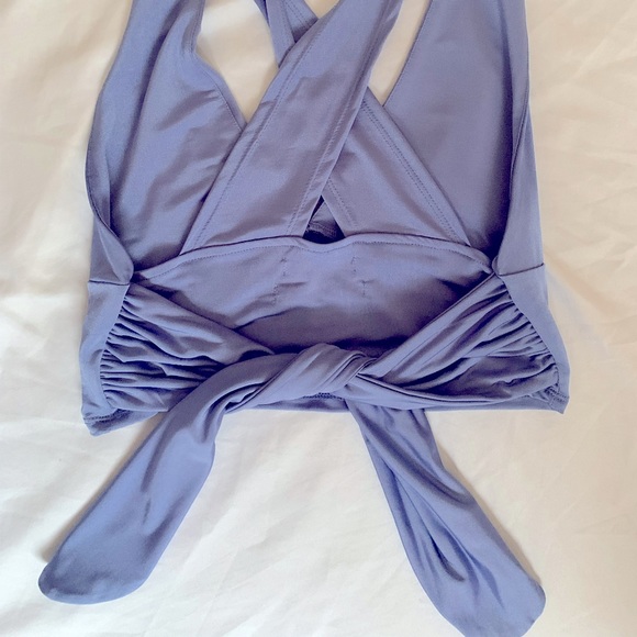 Urban Outfitters Purple V-Neck Crop Top - Picture 2 of 2